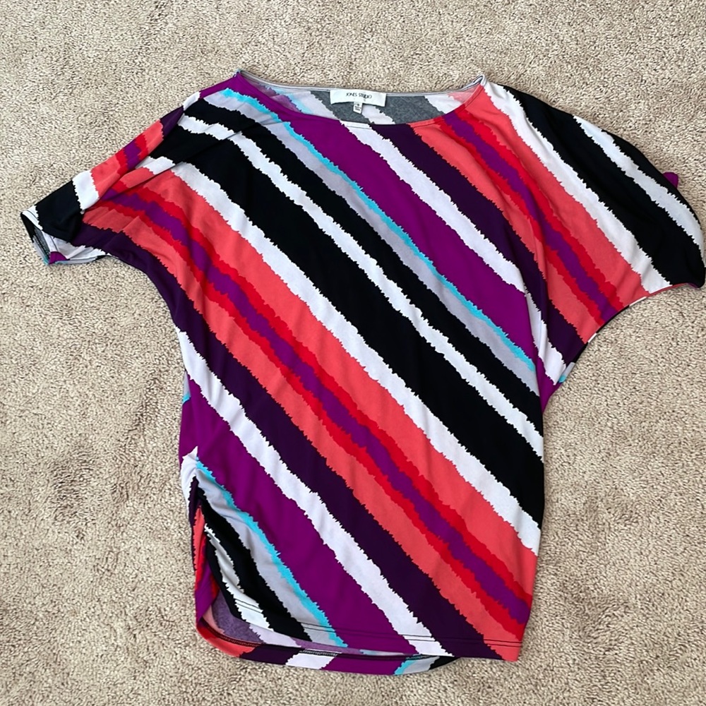 Color striped blouse